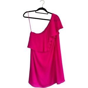 CECE hot pink asymmetrical dress size 10